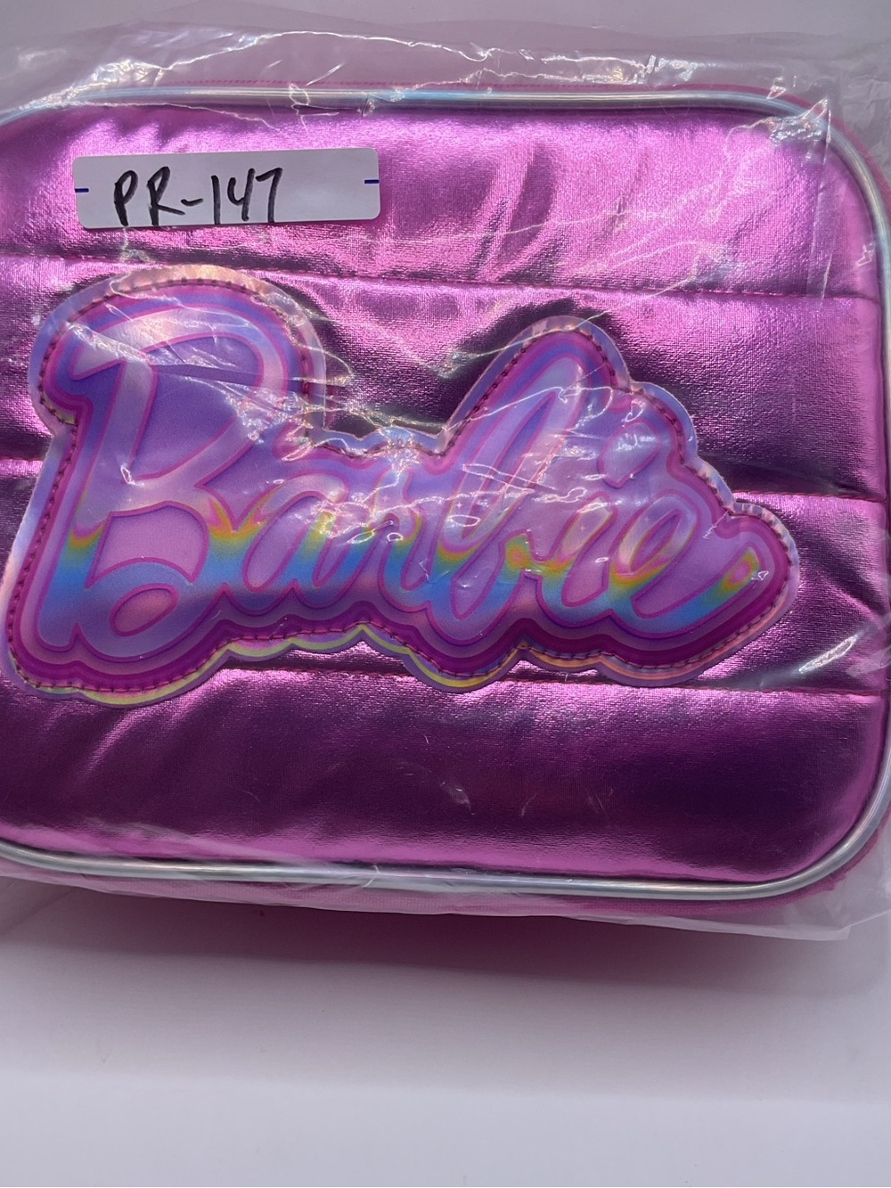 Barbie NWT (Factory Wrapped) Branded Holographic‎ Pink Soft Lunch Box